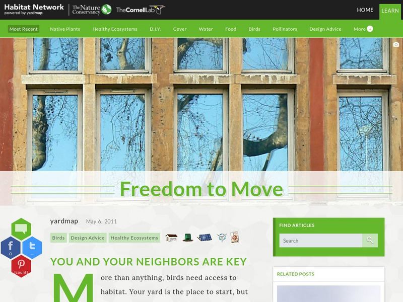 Habitat Network: Freedom to Move Article Habitat Network: Freedom to Move Article