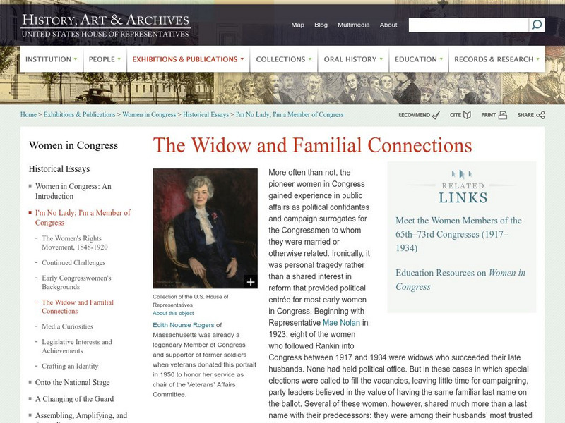 History, Art, and Archives: The Widow and Familial Connections Website History, Art, and Archives: The Widow and Familial Connections Website