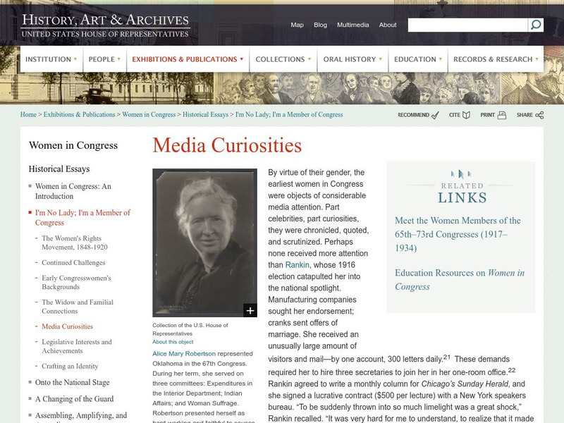 History, Art, and Archives: Us House of Representatives: Media Curiosities Website History, Art, and Archives: Us House of Representatives: Media Curiosities Website