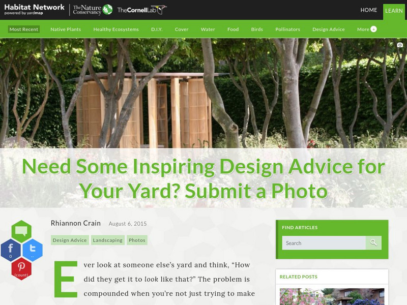Habitat Network: Need Some Inspiring Design Advice for Your Yard? Submit a Photo Article Habitat Network: Need Some Inspiring Design Advice for Your Yard? Submit a Photo Article