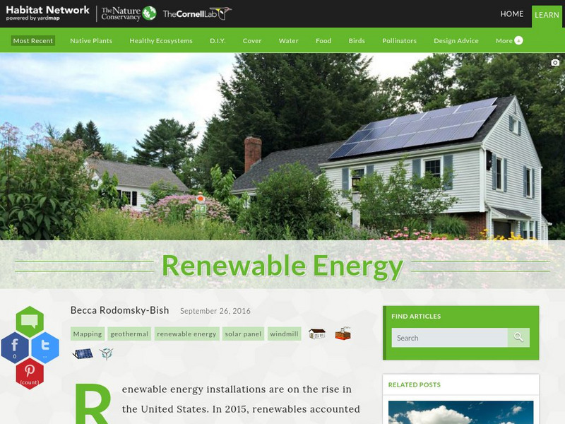 Habitat Network: Renewable Energy Article Habitat Network: Renewable Energy Article