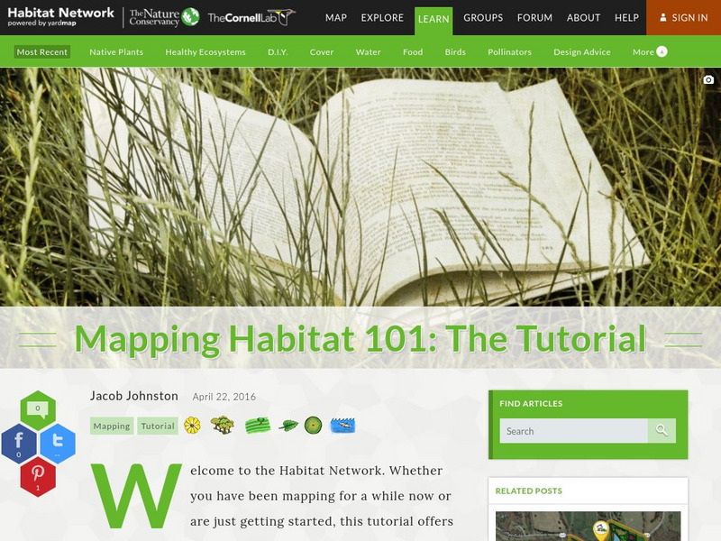 Habitat Network: Mapping Habitat 101: The Tutorial Article Habitat Network: Mapping Habitat 101: The Tutorial Article