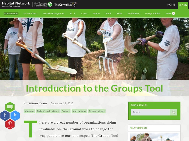 Habitat Network: Introduction to the Groups Tool Article Habitat Network: Introduction to the Groups Tool Article