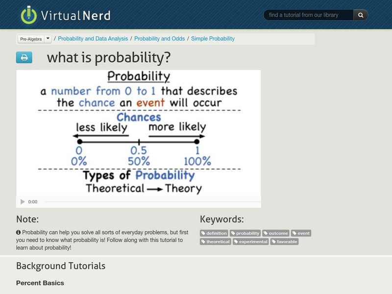 Virtual Nerd: What Is Probability? Instructional Video Virtual Nerd: What Is Probability? Instructional Video