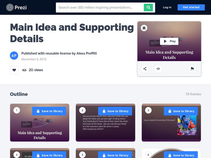 Prezi: Main Idea and Supporting Details PPT Prezi: Main Idea and Supporting Details PPT