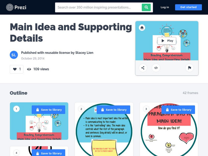Prezi: Main Idea and Supporting Details PPT Prezi: Main Idea and Supporting Details PPT