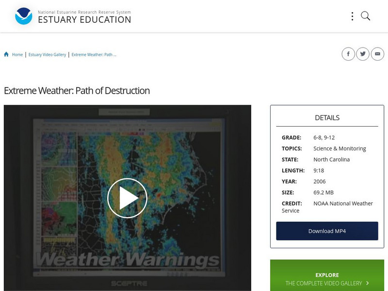Noaa: Estuary Education: Extreme Weather: Path of Destruction Instructional Video Noaa: Estuary Education: Extreme Weather: Path of Destruction Instructional Video
