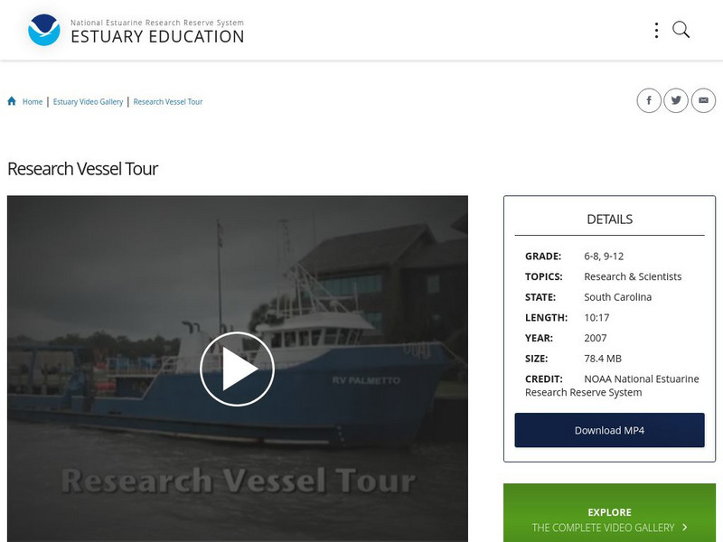 Noaa: Estuary Education: Research Vessel Tour Instructional Video Noaa: Estuary Education: Research Vessel Tour Instructional Video
