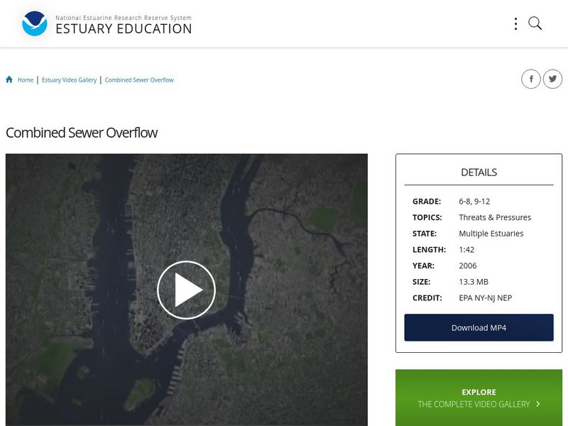 Noaa: Estuary Education: Combined Sewer Overflow Instructional Video Noaa: Estuary Education: Combined Sewer Overflow Instructional Video