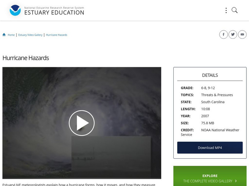 Noaa: Estuary Education: Hurricane Hazards Instructional Video Noaa: Estuary Education: Hurricane Hazards Instructional Video