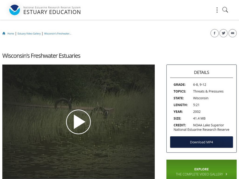 Noaa: Estuary Education: Wisconsin's Freshwater Estuaries Instructional Video Noaa: Estuary Education: Wisconsin's Freshwater Estuaries Instructional Video