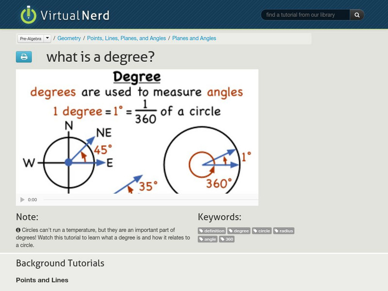 Virtual Nerd: What Is a Degree? Instructional Video