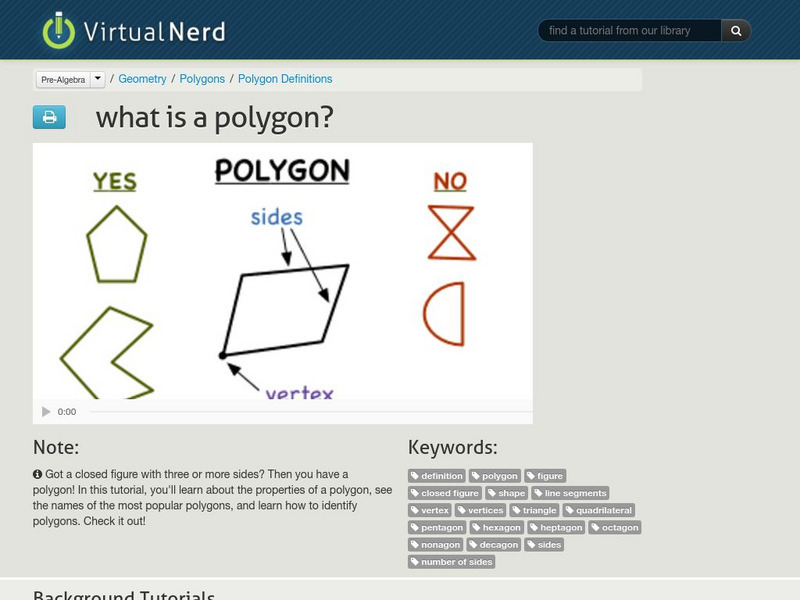 Virtual Nerd: What Is a Polygon? Instructional Video Virtual Nerd: What Is a Polygon? Instructional Video