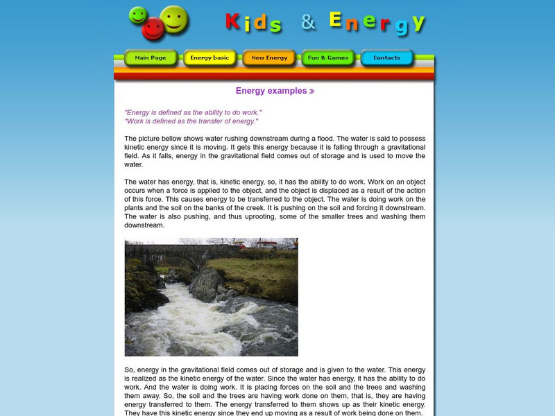 Esd Bulgaria: Kids & Energy: Energy Examples Handout Esd Bulgaria: Kids & Energy: Energy Examples Handout