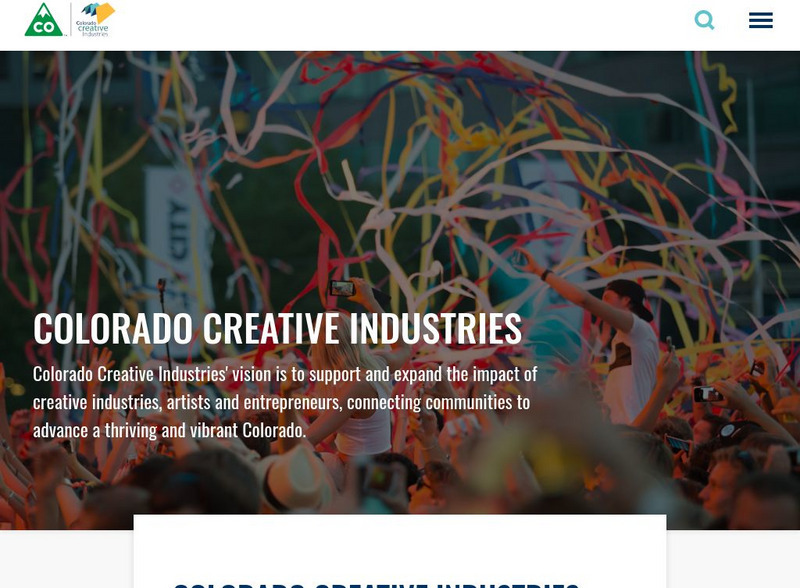 Colorado Creative Industries Website Colorado Creative Industries Website