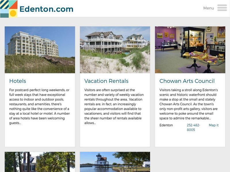Edenton North Carolina: Homepage Handout Edenton North Carolina: Homepage Handout
