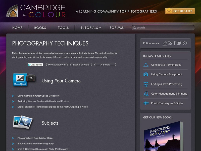 Cambridge University: Digital Photography Techniques Website Cambridge University: Digital Photography Techniques Website