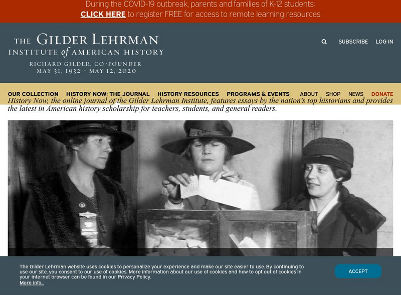 Gilder Lehrman Institute: History Now: Perspectives on the Fourth of July Handout Gilder Lehrman Institute: History Now: Perspectives on the Fourth of July Handout