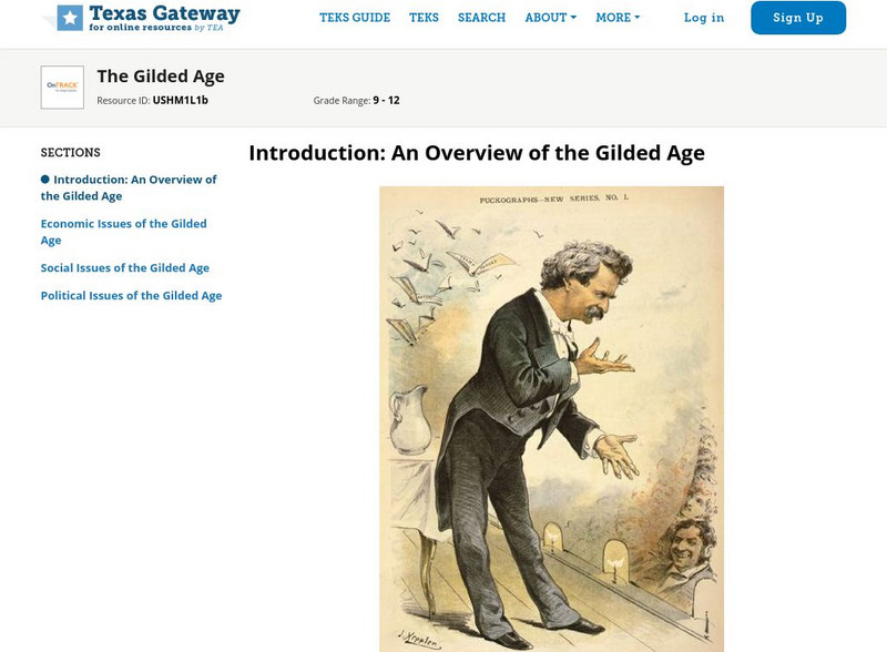 Texas Gateway: The Gilded Age Unit Plan Texas Gateway: The Gilded Age Unit Plan