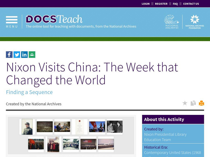 Docs Teach: Nixon Visits China: The Week That Changed the World Lesson Plan Docs Teach: Nixon Visits China: The Week That Changed the World Lesson Plan