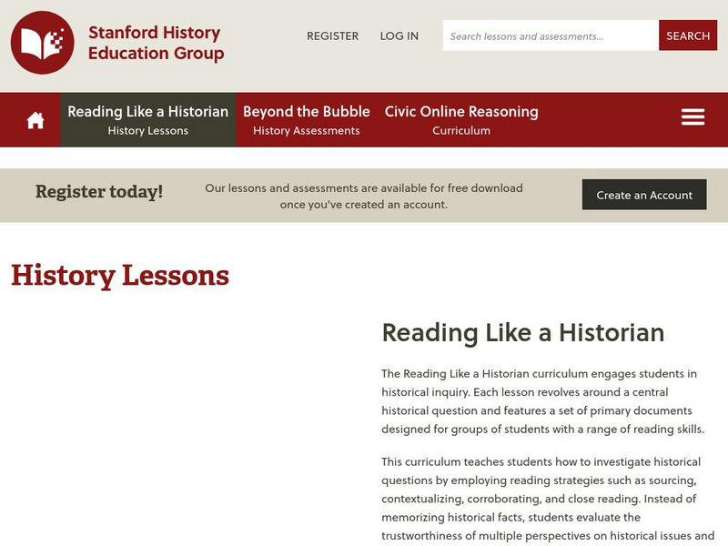 Sheg: Document Based History: Reading Like a Historian: Early America Lesson Plan Sheg: Document Based History: Reading Like a Historian: Early America Lesson Plan