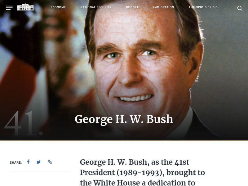 The White House: Presidents: George H. W. Bush Handout The White House: Presidents: George H. W. Bush Handout