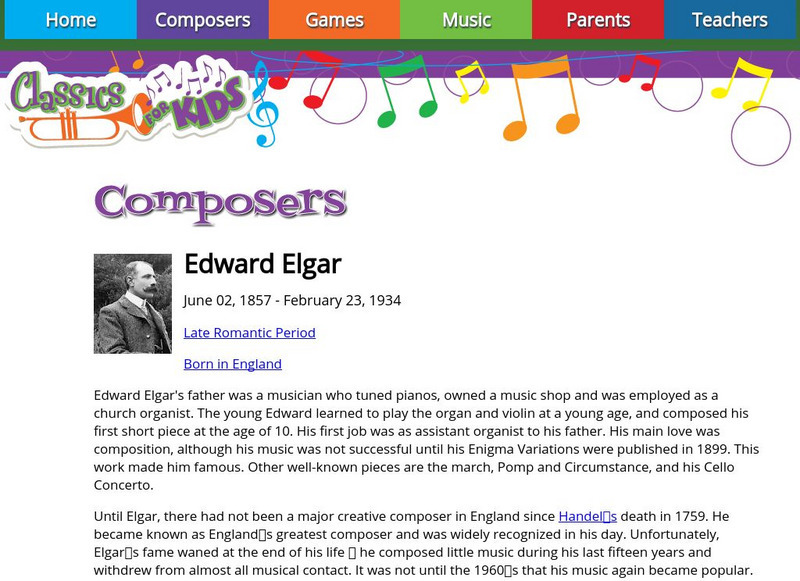 Classics for Kids: Edward Elgar Handout