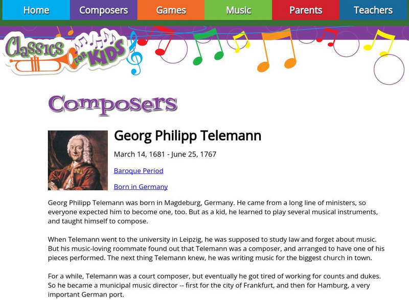 Classics for Kids: Georg Philipp Telemann Handout
