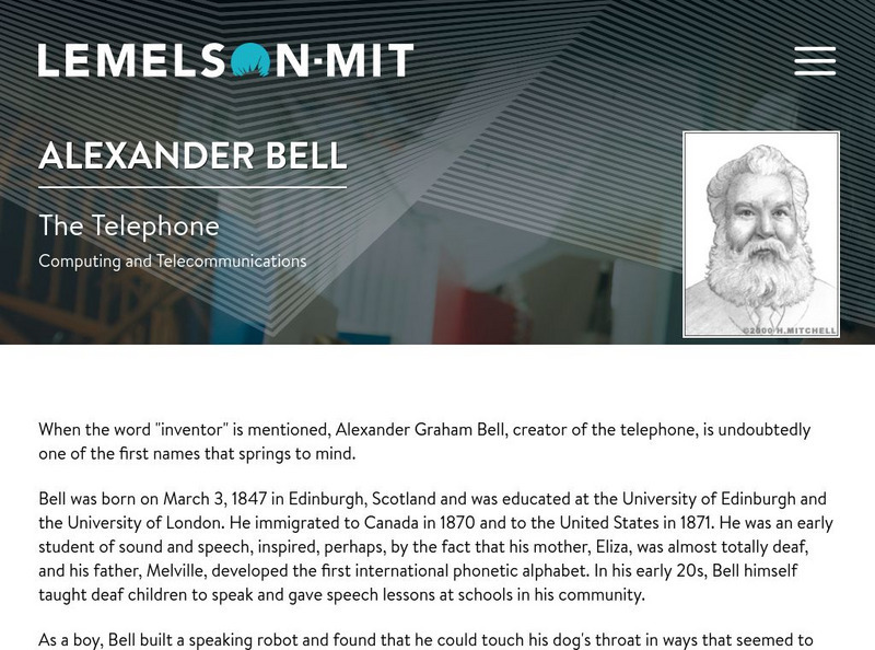 Lemelson Center's Invention at Play: Alexander Graham Bell Website Lemelson Center's Invention at Play: Alexander Graham Bell Website