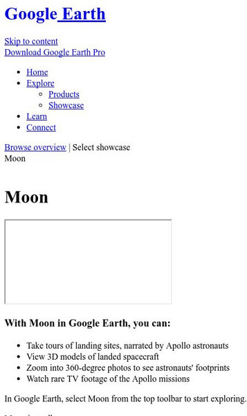 Google Earth: Moon Instructional Video Google Earth: Moon Instructional Video