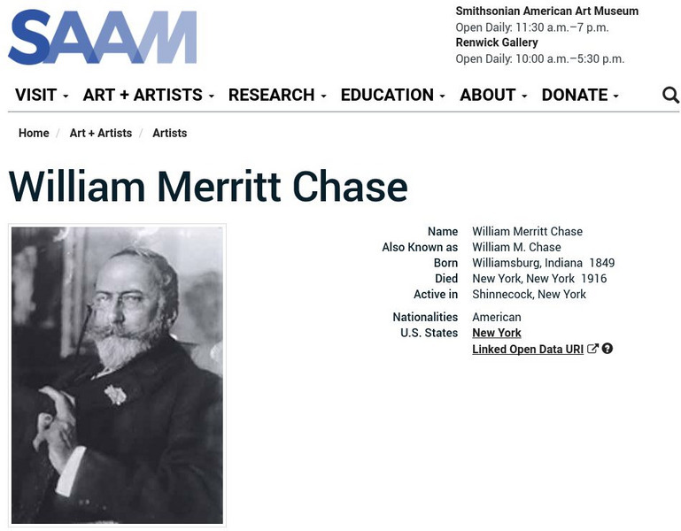 Smithsonian American Art Museum: William Merritt Chase Handout Smithsonian American Art Museum: William Merritt Chase Handout