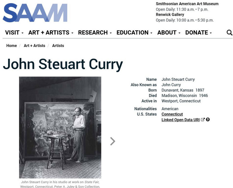 Smithsonian American Art Museum: John Steuart Curry Handout Smithsonian American Art Museum: John Steuart Curry Handout