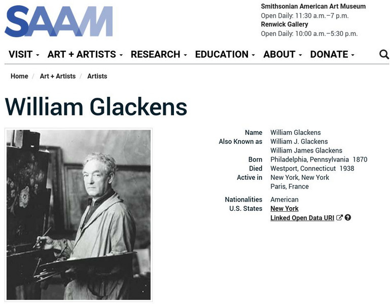 Smithsonian American Art Museum: William Glackens Handout Smithsonian American Art Museum: William Glackens Handout