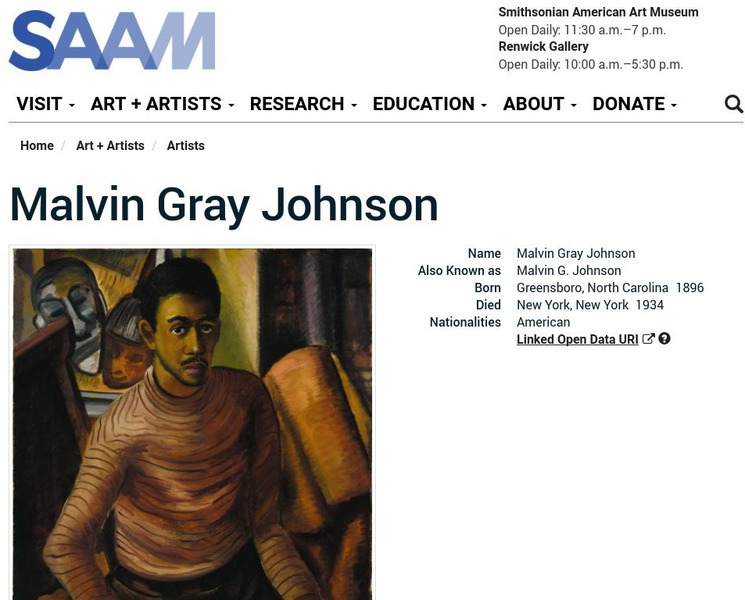 Smithsonian American Art Museum: Malvin Gray Johnson Handout Smithsonian American Art Museum: Malvin Gray Johnson Handout