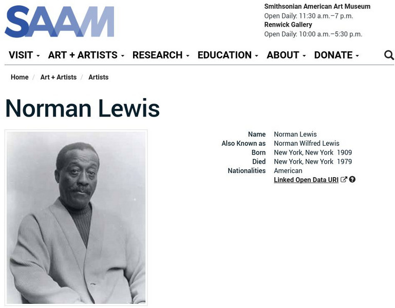 Smithsonian American Art Museum: Norman Lewis Handout
