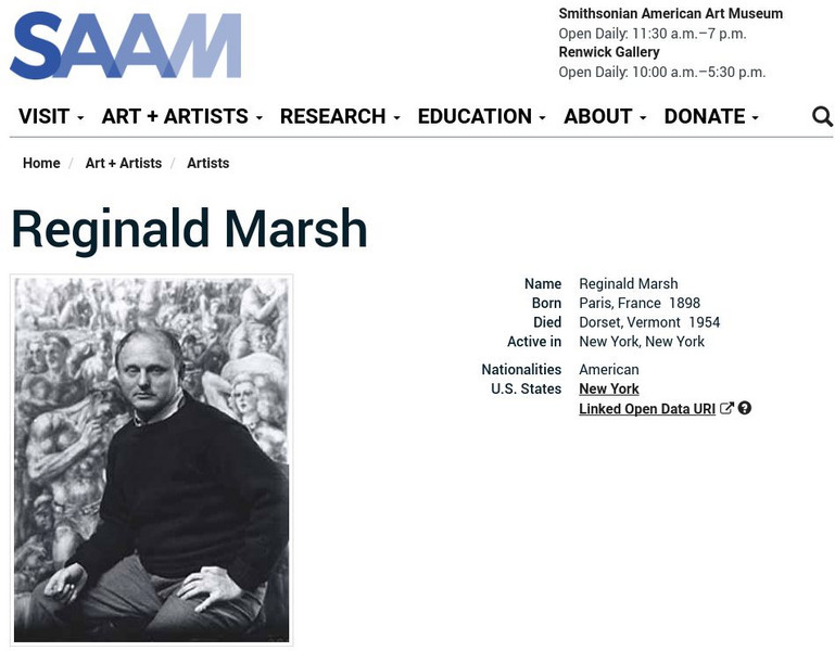 Smithsonian American Art Museum: Reginald Marsh Handout