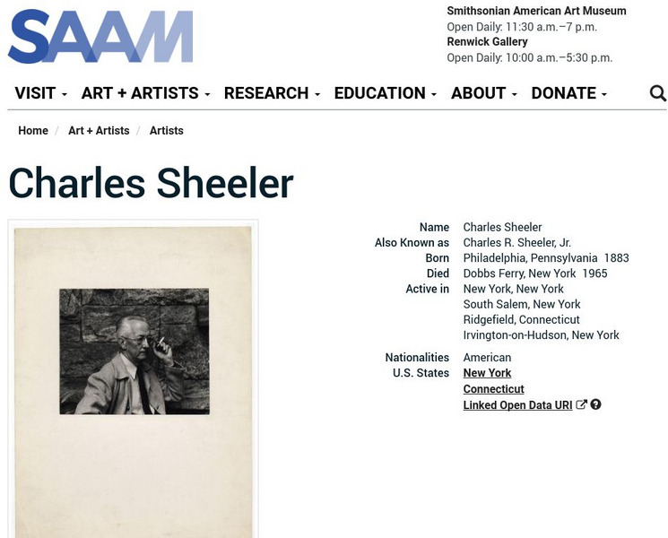 Smithsonian American Art Museum: Charles Sheeler Handout