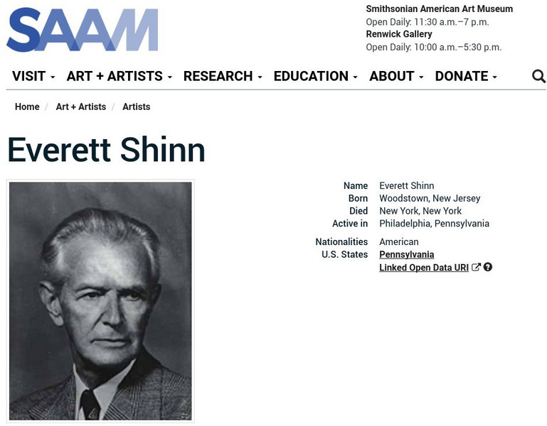 Smithsonian American Art Museum: Everett Shinn Handout Smithsonian American Art Museum: Everett Shinn Handout