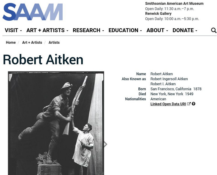 Smithsonian American Art Museum: Robert Aitken Handout Smithsonian American Art Museum: Robert Aitken Handout