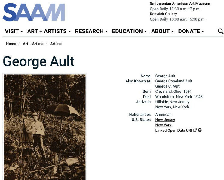 Smithsonian American Art Museum: George Ault Handout Smithsonian American Art Museum: George Ault Handout