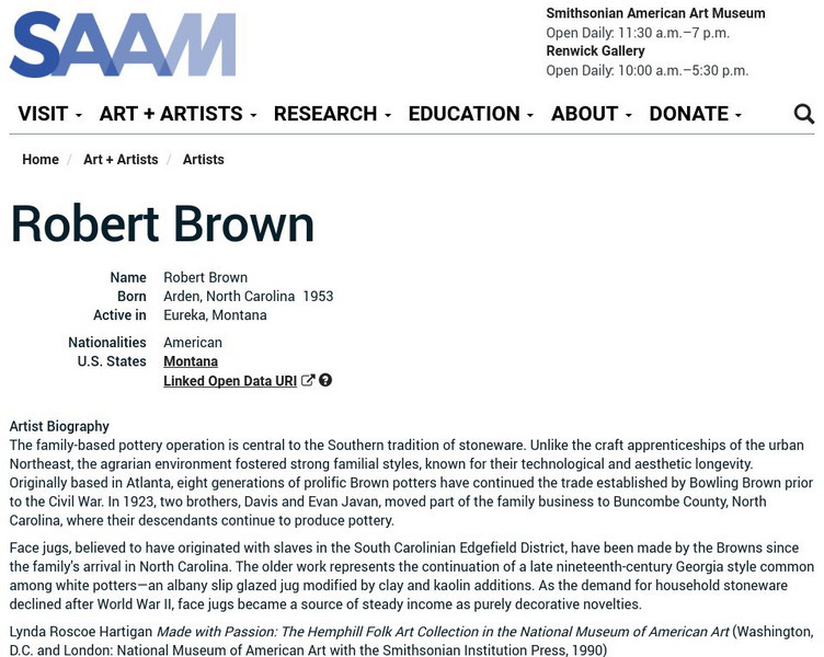 Smithsonian American Art Museum: Robert Brown Handout Smithsonian American Art Museum: Robert Brown Handout