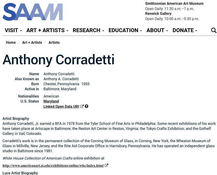 Smithsonian American Art Museum: Anthony Corradetti Handout Smithsonian American Art Museum: Anthony Corradetti Handout
