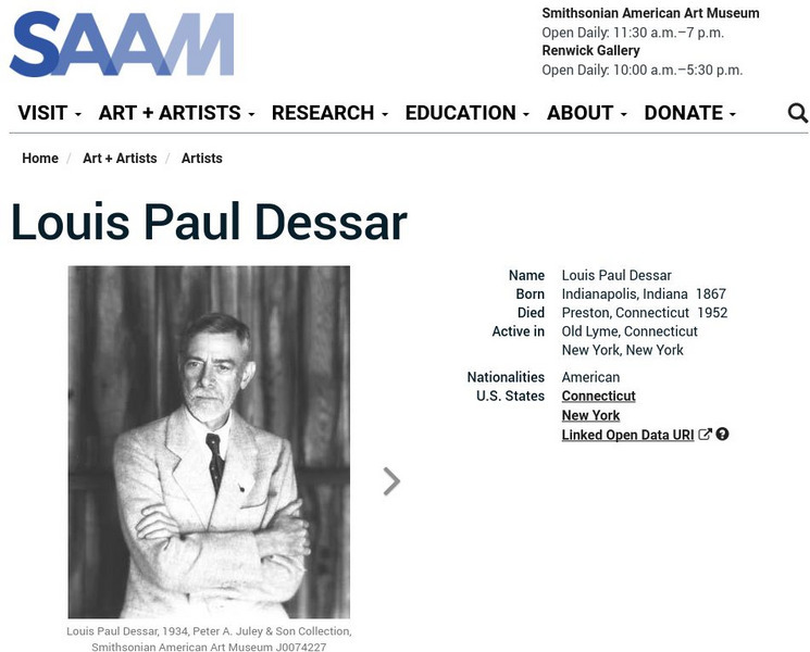 Smithsonian American Art Museum: Louis Paul Dessar Handout Smithsonian American Art Museum: Louis Paul Dessar Handout