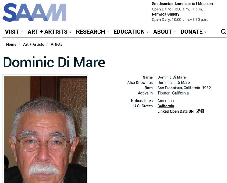 Smithsonian American Art Museum: Dominic Di Mare Handout Smithsonian American Art Museum: Dominic Di Mare Handout