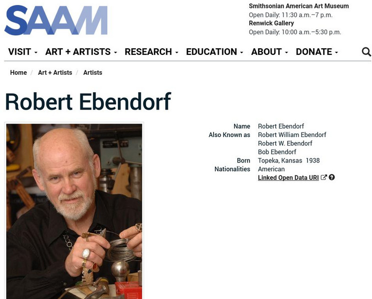 Smithsonian American Art Museum: Robert Ebendorf Handout Smithsonian American Art Museum: Robert Ebendorf Handout