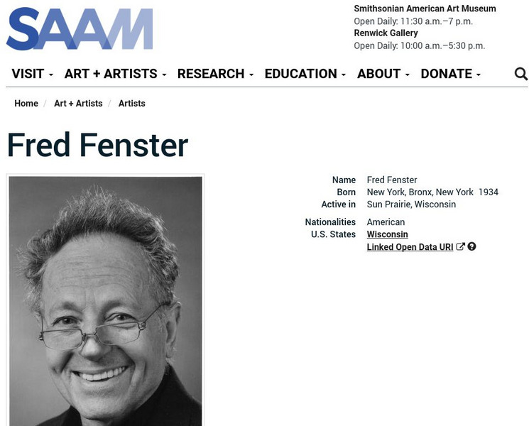 Smithsonian American Art Museum: Fred Fenster Handout Smithsonian American Art Museum: Fred Fenster Handout