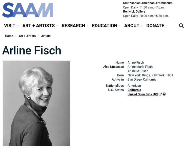 Smithsonian American Art Museum: Arline Fisch Handout Smithsonian American Art Museum: Arline Fisch Handout