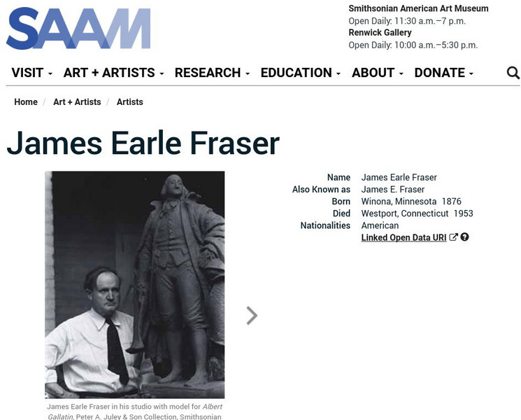 Smithsonian American Art Museum: James Earle Fraser Handout Smithsonian American Art Museum: James Earle Fraser Handout