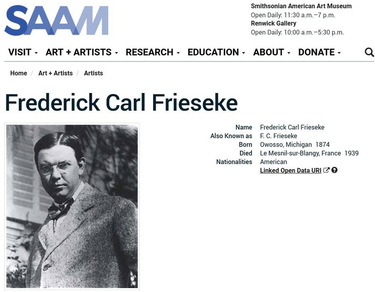 Smithsonian American Art Museum: Frederick Carl Frieseke Handout Smithsonian American Art Museum: Frederick Carl Frieseke Handout