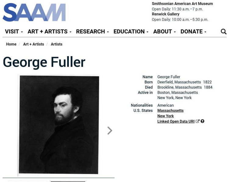 Smithsonian American Art Museum: George Fuller Handout Smithsonian American Art Museum: George Fuller Handout